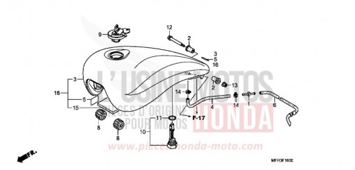 RESERVOIR A CARBURANT VT1300CXAA de 2010